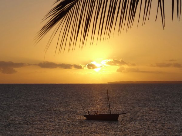 Mozambique Boat at Sunset